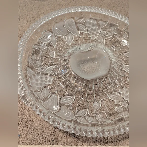 Stunning Vintage Gorham Crystal Apple/Fruit Platter -PERFECT CONDITION - Picture 4 of 6